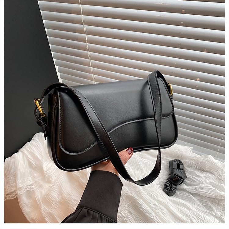 Image of Shoulder Bags for Women Y2K Purse Trendy Cherry Hobo Handbags Vegan Leather Clutch Saddle Bag with 2 Removable Strap