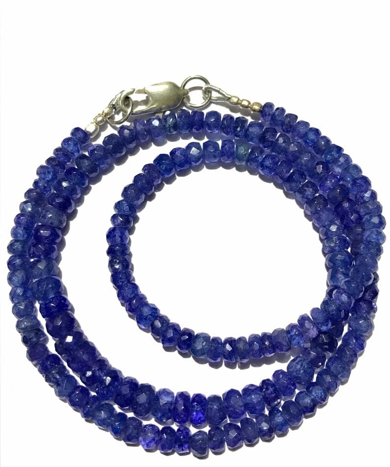 Perles rondes à facettes naturelles de 45,7 cm pour création de bijoux