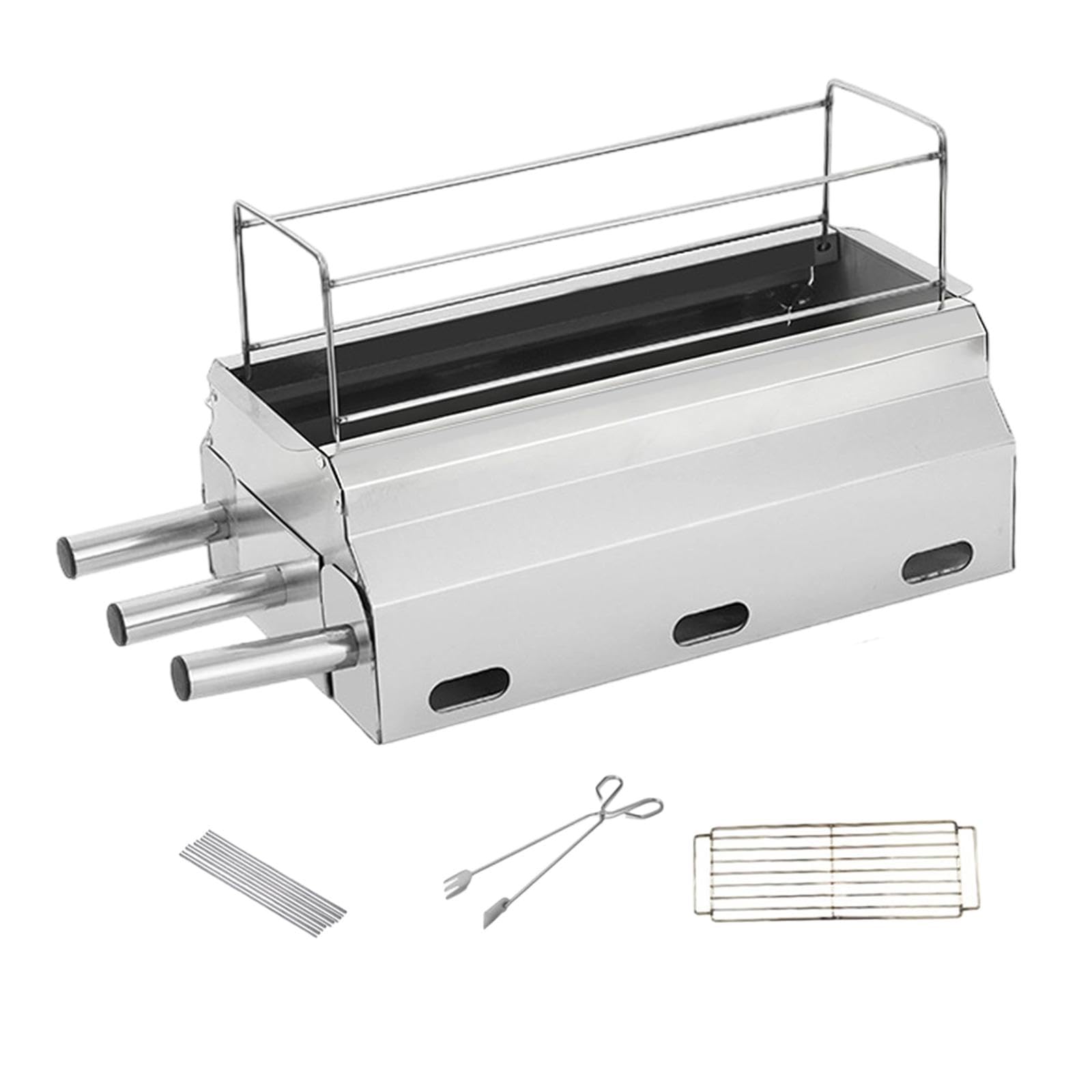 Barbecue portable résistant au vent avec grande grille de table