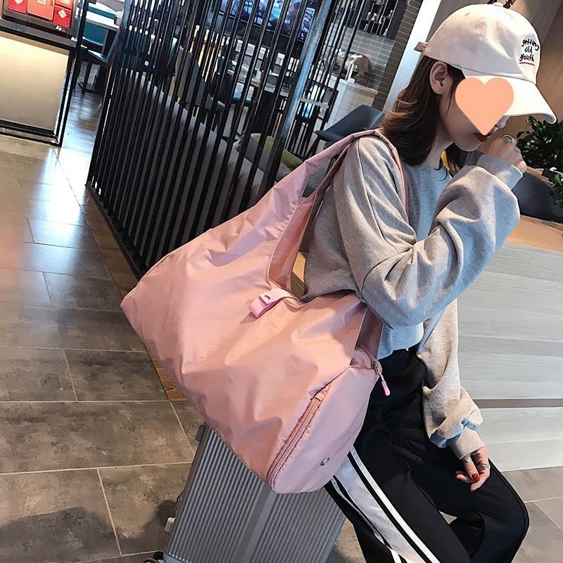 Image of BANQLYN Women Nylon Dry Wet Sport Bags Multifunction Fitness Training Yoga Duffle Bag with Shoe Compartment Fitness Bag (Pink)