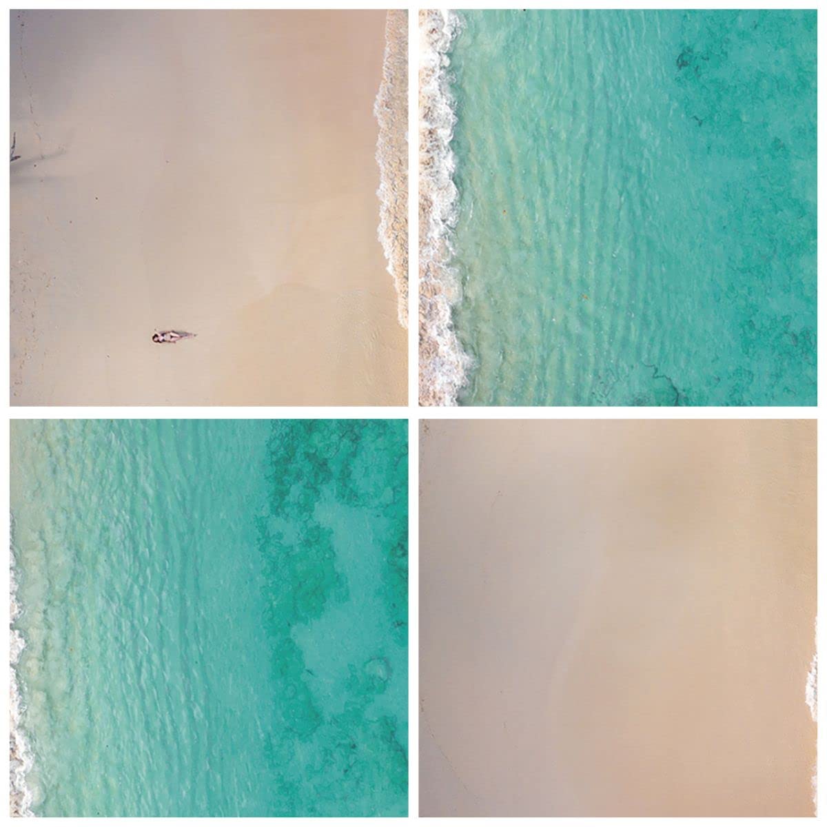 Poster da Parete Playa Trópico Borde Póster Marco Roble Claro 30x40cm Moderno Cuadros Decorativo Decoracion Salon Dormitorio Cocina Cuadros Pared Imágenes Wall Art Prints Decor - P2NPA30x40-5000