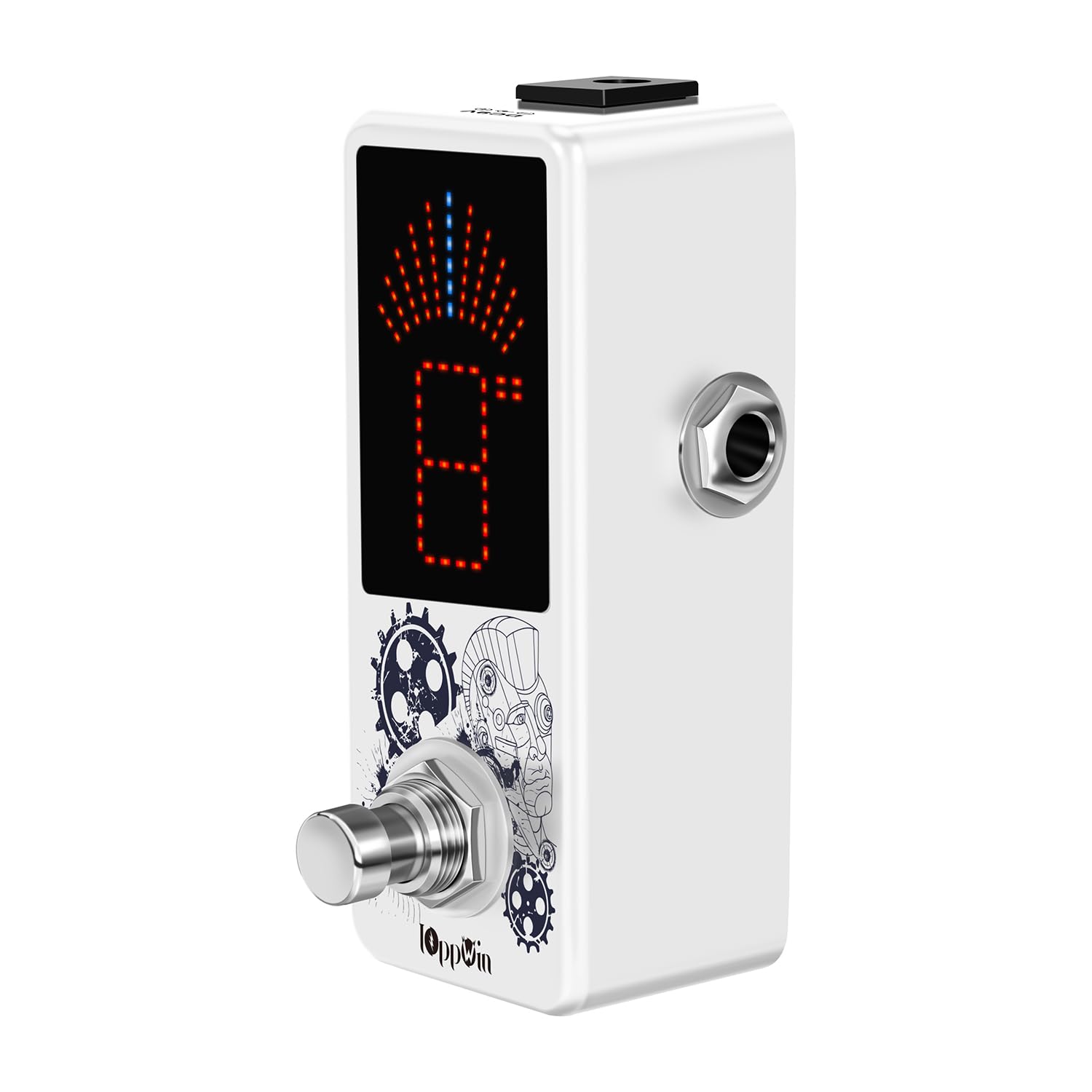 LT-910 Chromatisches Stimmgerät mit LED-Display und präzisem Stroboskop-Modus (0,1% Genauigkeit) – Metallgehäuse, True Bypass, kompaktes Design für Gitarre/Bass/Violine