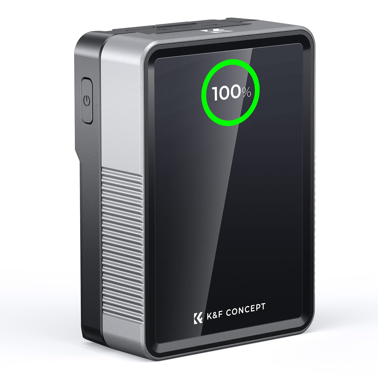 K&F CONCEPT 50Wh Batterie V Mount, 65W Chargement Rapide USB-C PD, 14.8V/3400mAh Mini Batterie V Lock avec Écran TFT/D-Tap/BP/Type-A/Interface DC pour Camera, Caméscope, Moniteur