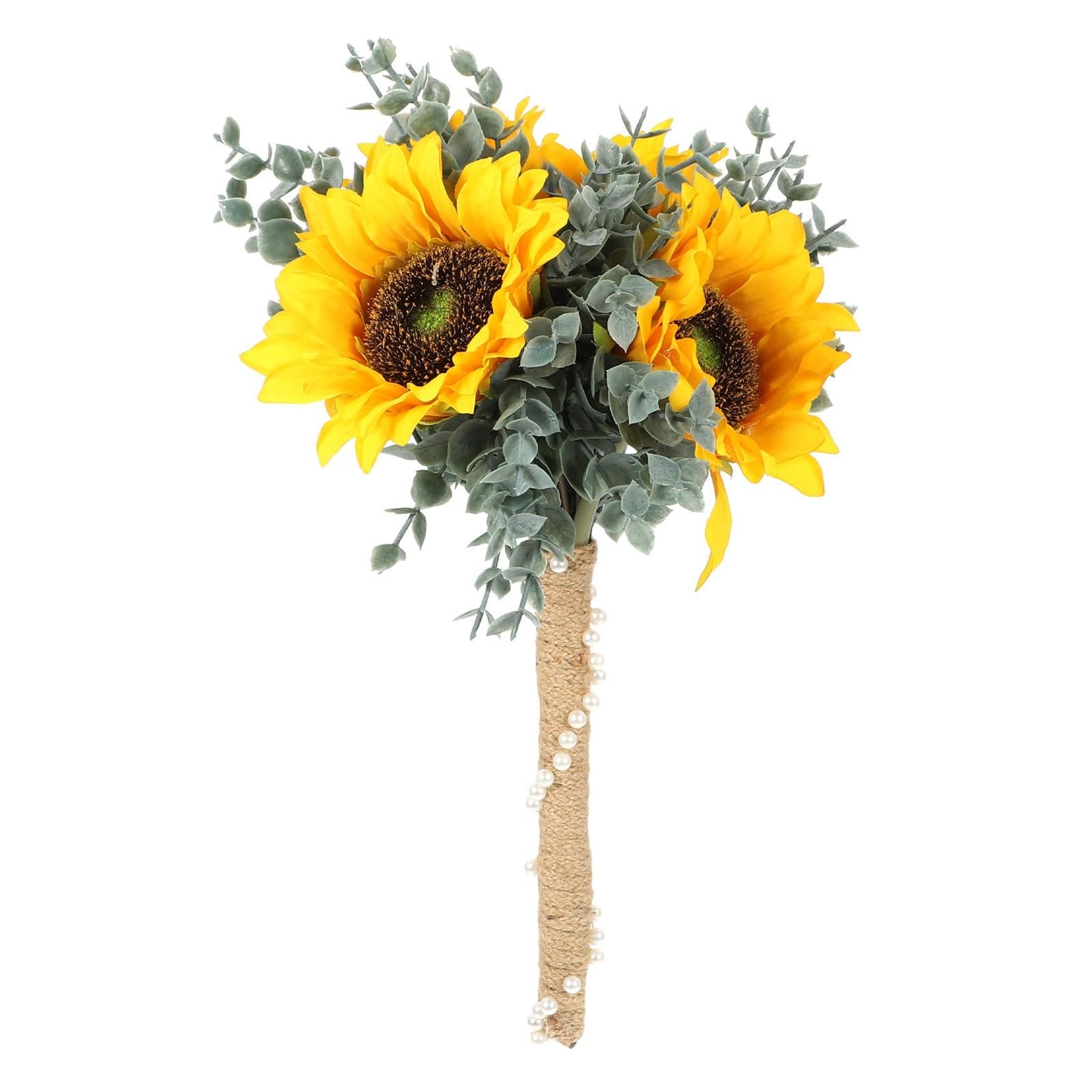 DSFIHJO Sunflower Wedding Bouquet Artificial Sunflower Bridal Bouquet Realistic Silk Wedding For Bridesmaid Photography Decor Party Photo Props