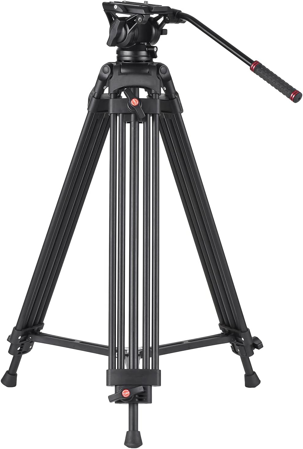 Andoer D1801 Professional Photography Tripod Stand Aluminium Alloy with 360° Panorama Fluid Hydraulic Bowl Head 3-Section Extendable Max. Height 180cm/71in Load Capacity 10kg/22lbs for DSLR Cameras