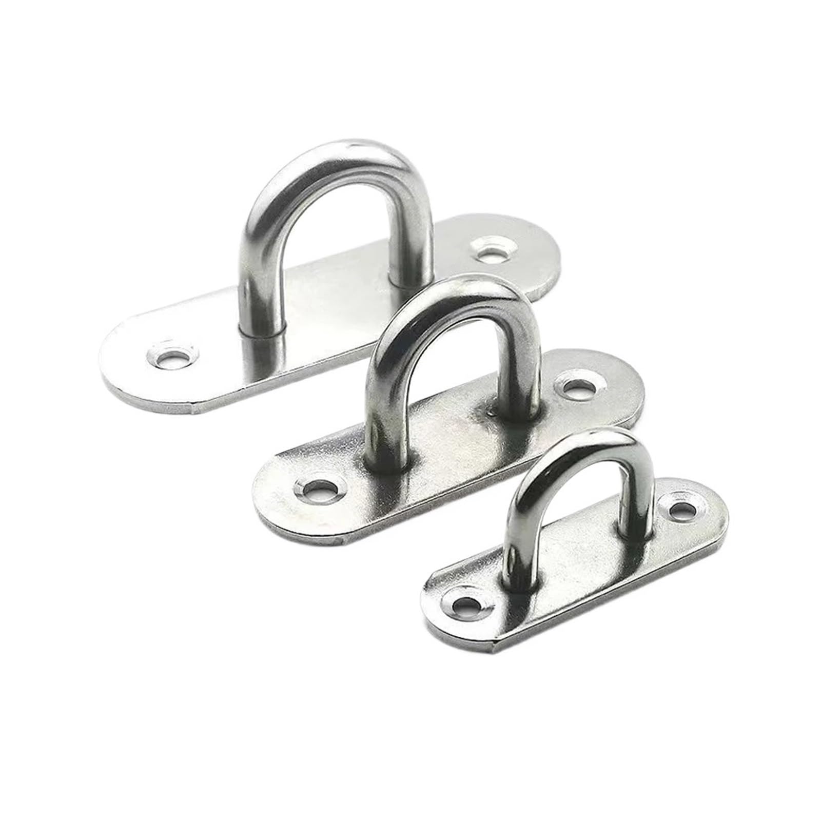 LTYKNGH Eye Plate 2/5/10 Pcs Oval Eye Board Deck Buckle Staple Boat Shade Sail Mounting Fastening Set Stainless Steel Pad(M9 2PCS)