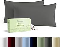 Vista 10 de CharlottelyHues Juego de 2 fundas de almohada de 1000 hilos 100% algodón egipcio con almohadas peinadas de fibras largas para dormir, funda
