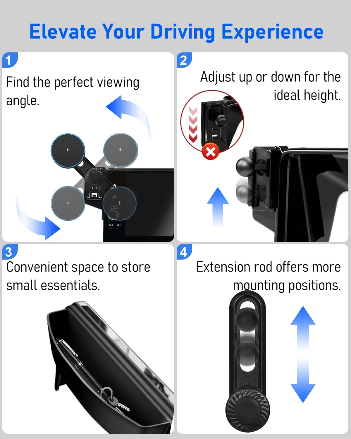 Supporto caricabatterie per telefono per Honda Civic 11a generazione 2022-2026, adatto a schermo da 7/9 pollici, supporto caricabatterie wireless con forti magneti, stile OEM, nessun ostacolo