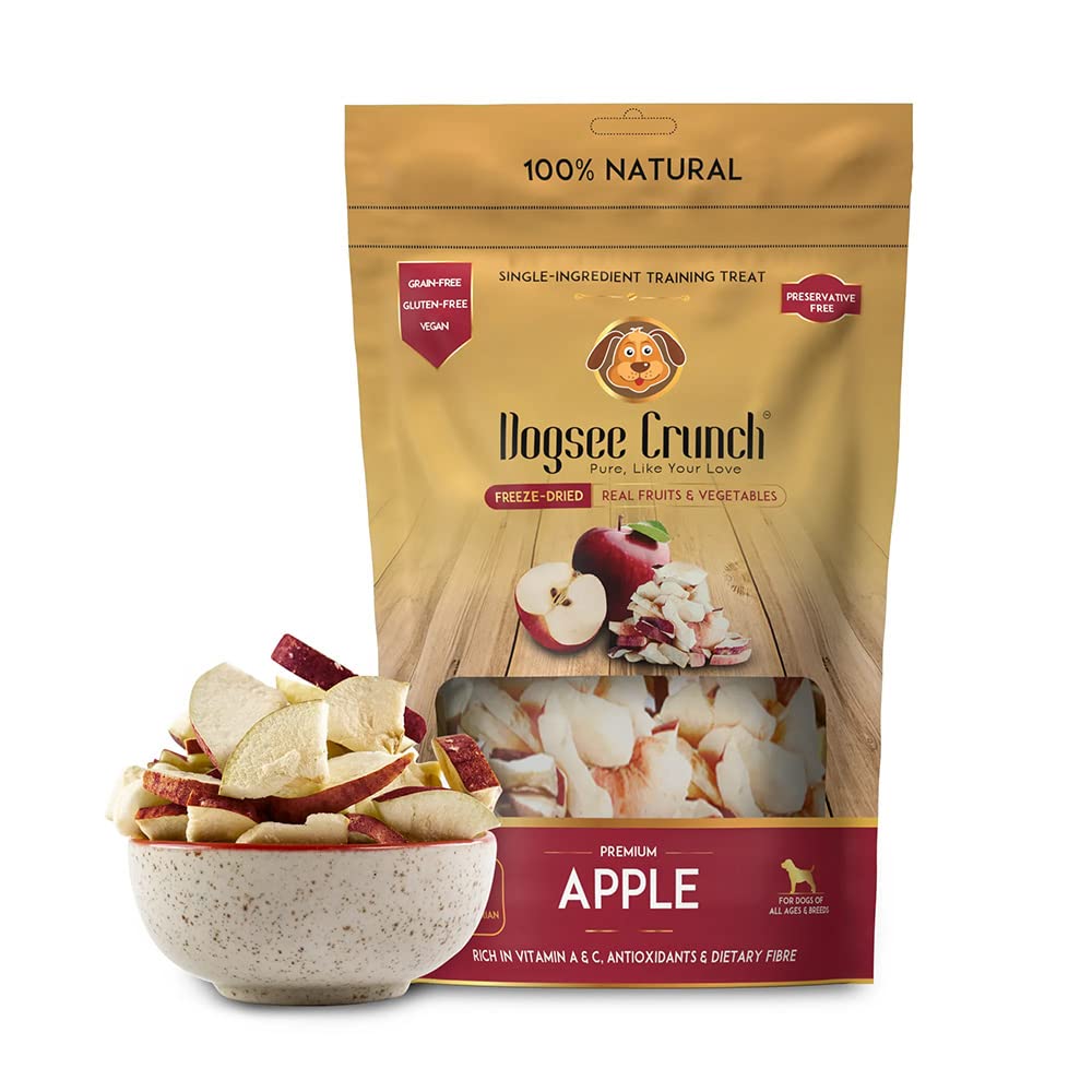 DogseeCrunch Apple: Freeze-Dried Apple Dog Training Treats 10g
