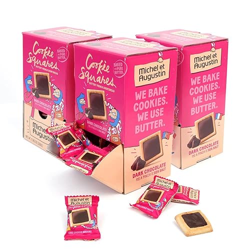 Miniatura 8 de Michel et Augustin Galletas, aperitivos envueltos individualmente, caja de regalo de 3 galletas Changemaker, chocolate con leche y mantequilla de