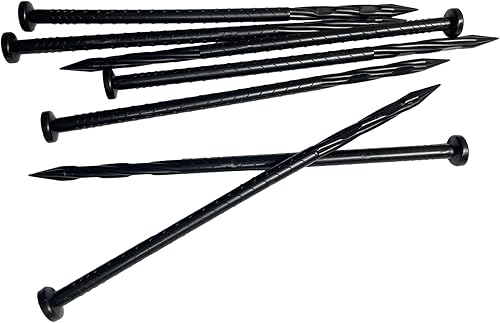 Estacas de anclaje en espiral para paisaje, 10 en 25 piezas, de plástico, para césped artificial, adoquín, barrera de malezas, carpintería, tienda