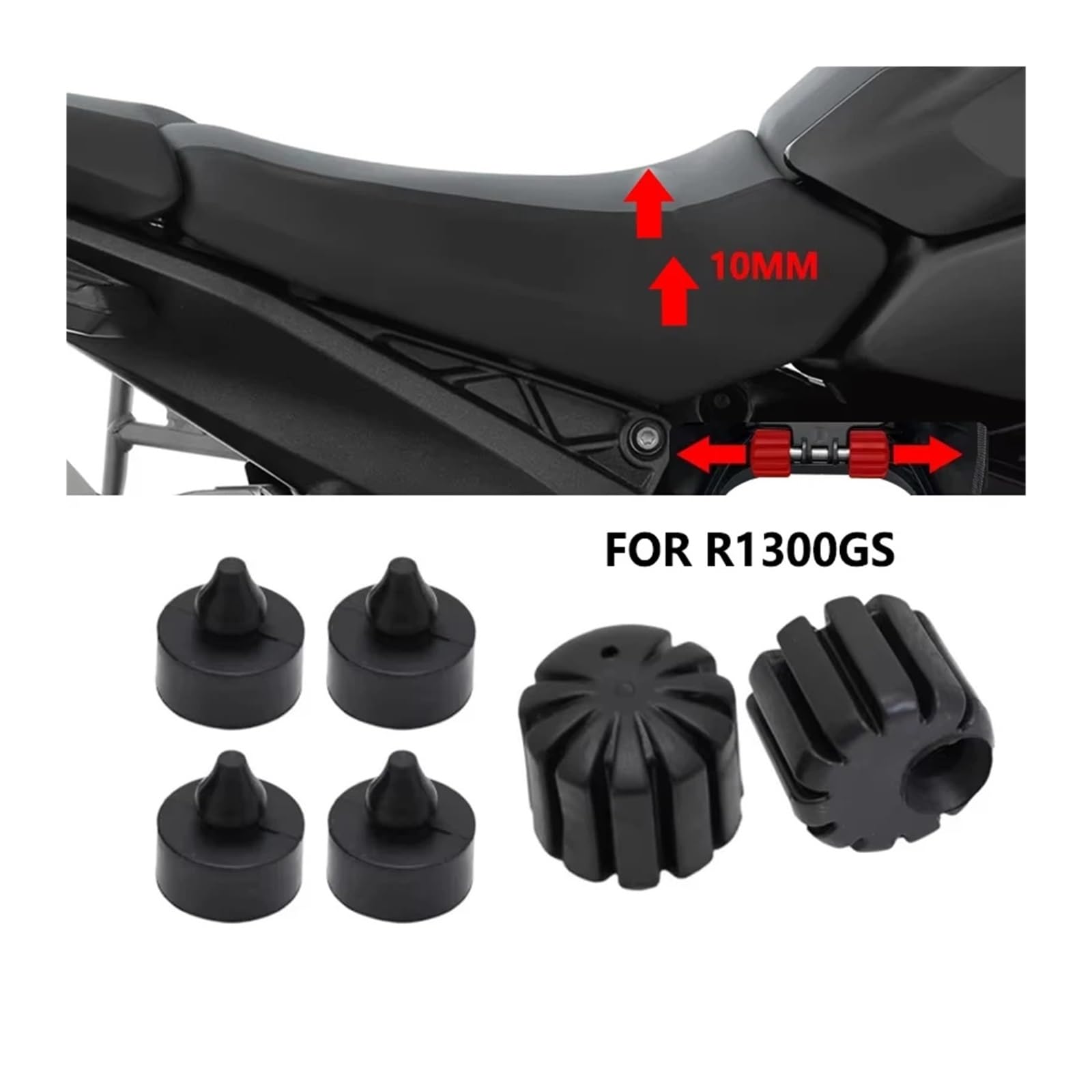 Kit Regolazione Altezza Sella Gomma 10mm per BMW R1300GS Adventure 2023-2025