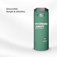 Vista 3 de HEX Performance Detergente para ropa sucia, sin perfume, 100 cargas (paquete de 2) - Diseñado para ropa activa, ecológico, fórmula concentrada