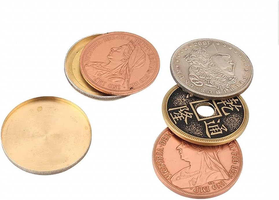 ZQION Ultimate CSB 2.0 by Oliver Magic Copper Silver Brass Transposition Close Up Coin Magic Tricks Mentalism Magic Coins Gimmicks