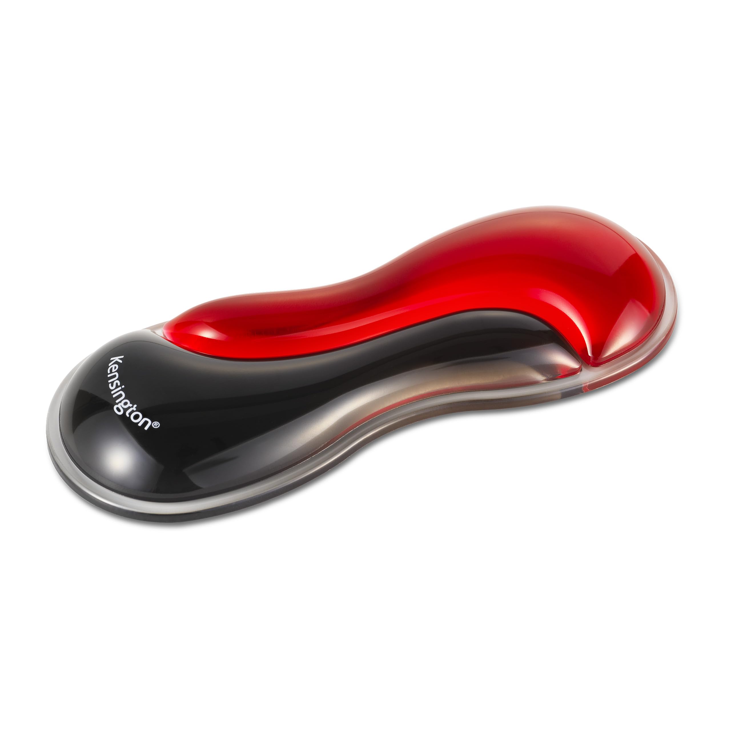 Kensington K62440WW - Reposamuñecas Slim Duo Gel para Ratón y Trackball, 192 x 72 x 22 mm, Alfombrilla Ergonómica, Evita Sobrecargas y Molestias, Compatible con Ratones y Trackballs, Negro/Rojo