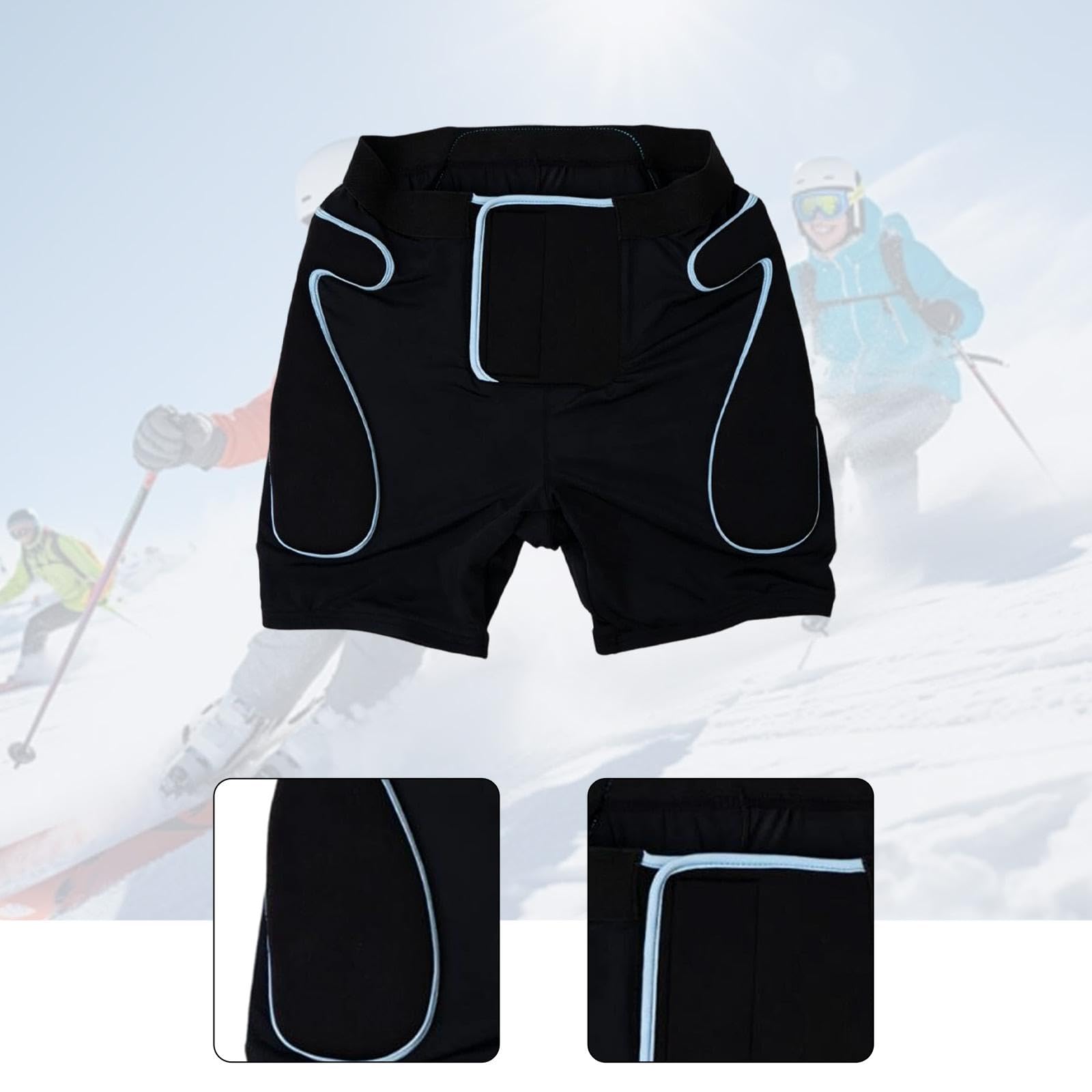 Short Rembourré avec Protection des Hanches et de L'assise, Ainsi qu'un Rembourrage Confortable Au Niveau du Coccyx – Idéal pour Le Snowboard,