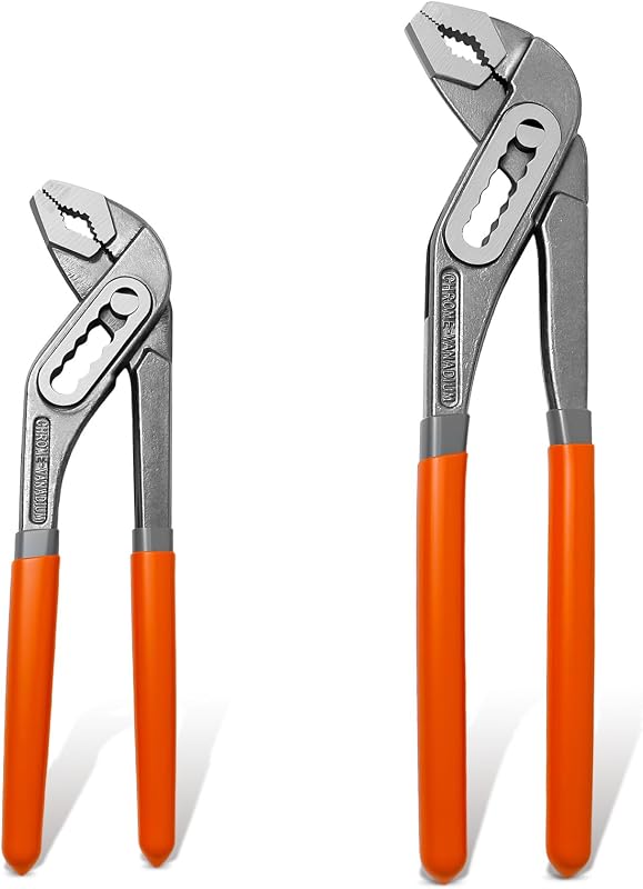 2-Pack 8"/10" Water Pump Pliers, Quick-Adjust Groove Joint Pliers Set