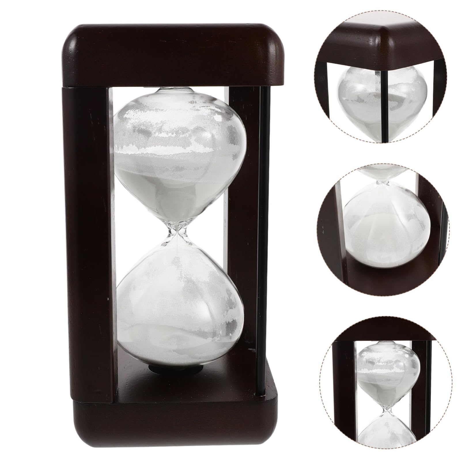 Temporizador de Arena de Mesa de Vidrio Rellenable para Decoración Retro de Escritorio