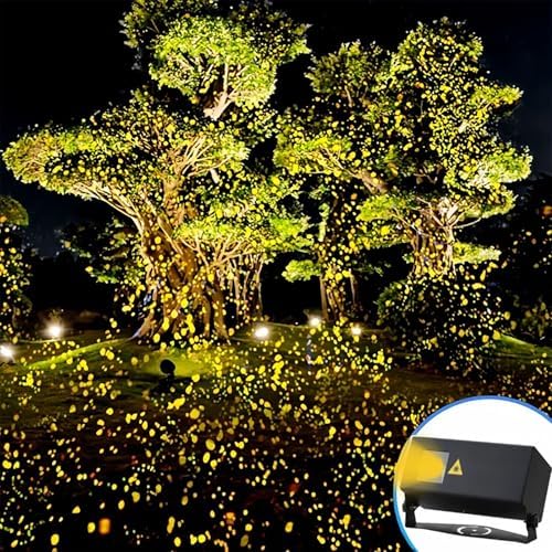 Outdoor Firefly Projector Lights, IP65 Waterproof Christmas Lights with Remote Control, Sturdy Cast Aluminum for Garden, Wedding, Holiday Party Decor