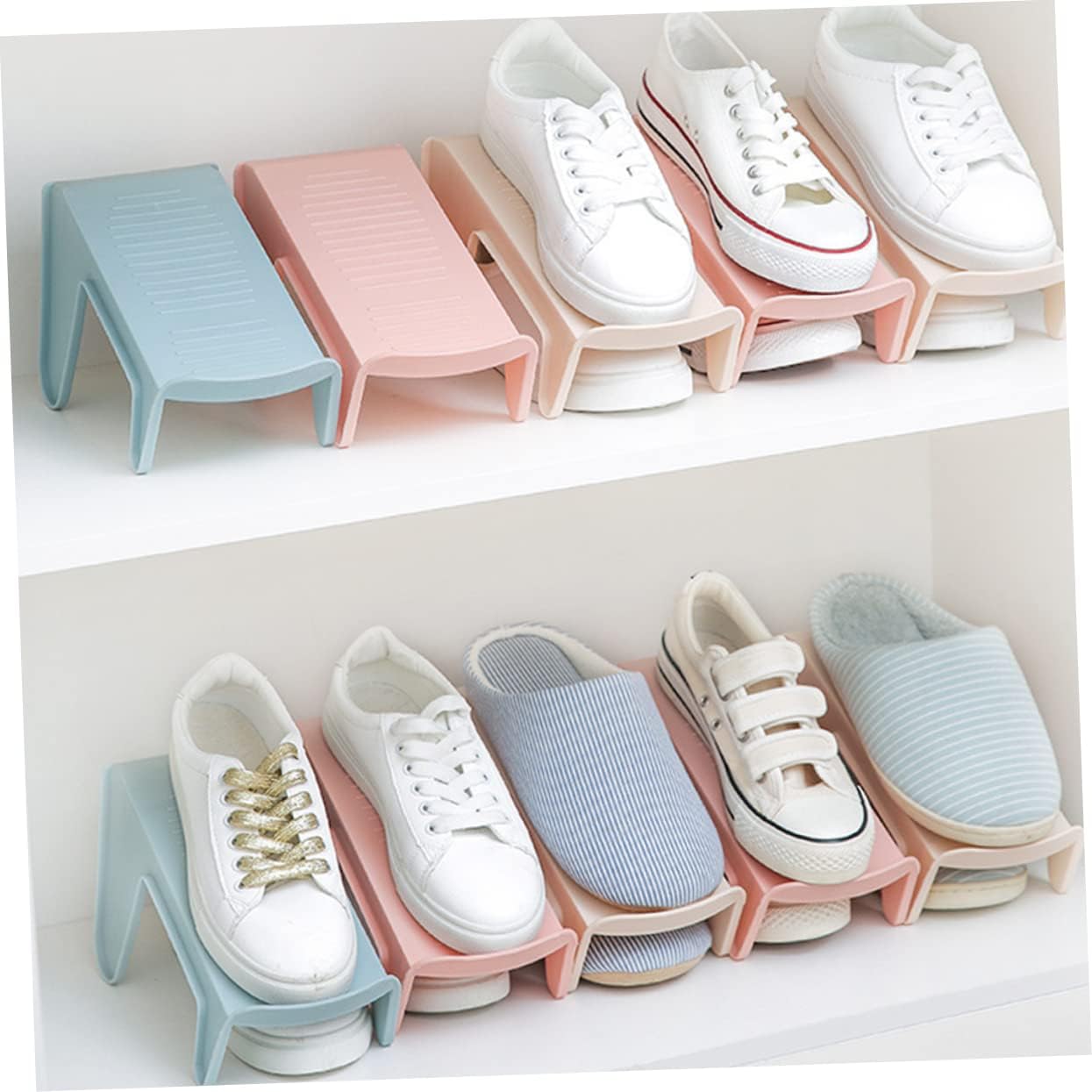 4pcs Bathroom Storage Organizer Over Door Shoe Organizer Shoes Shelf Material Organize
