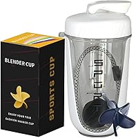 Vista 11 de Botella agitadora de proteínas de 20 onzas, botellas deportivas para mezclas de proteínas con batidora, botella mezcladora, taza agitadora portátil