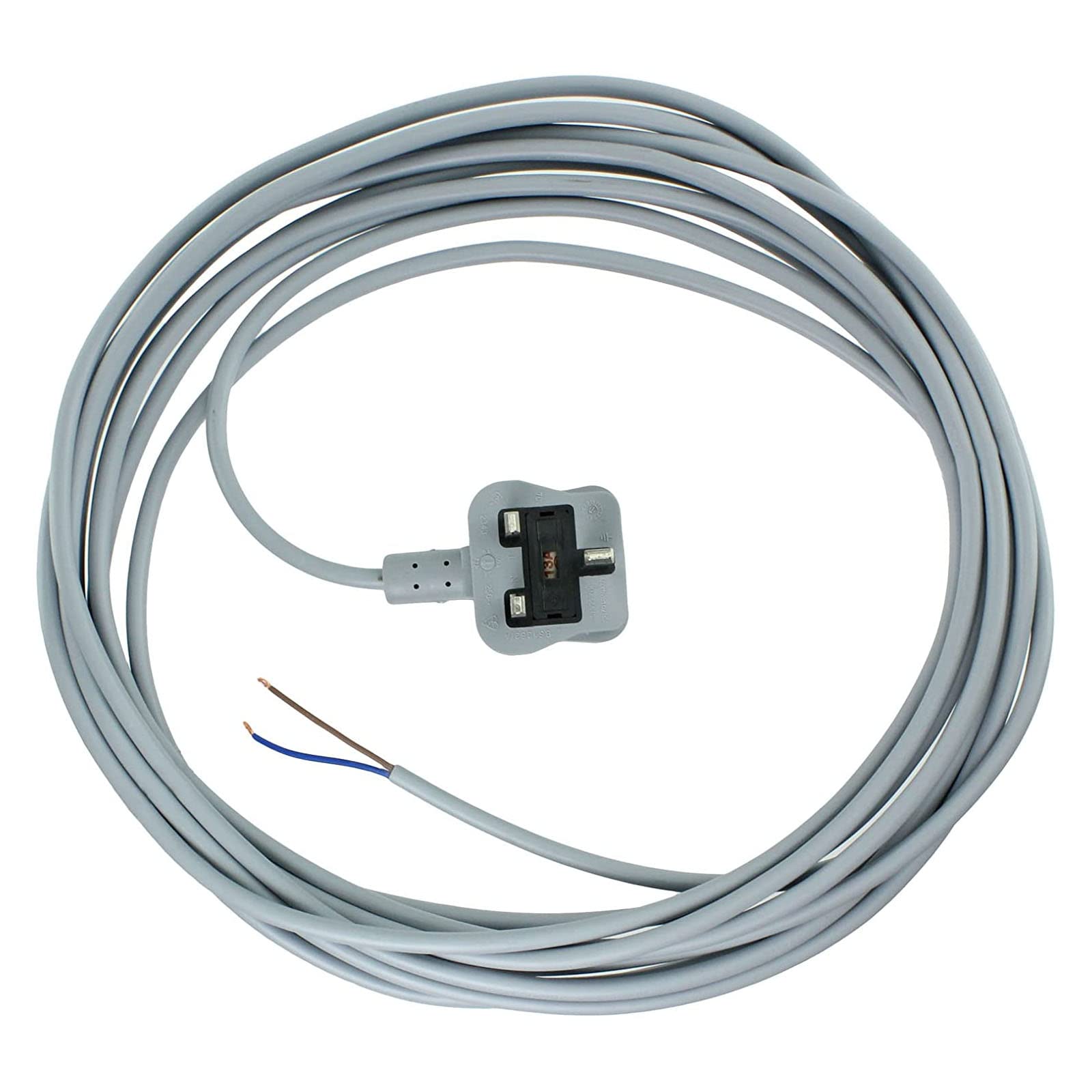 SPARES2GO Mains Cable Power Lead & Plug Compatible with Shark Vacuum Cleaners (8 Metres)