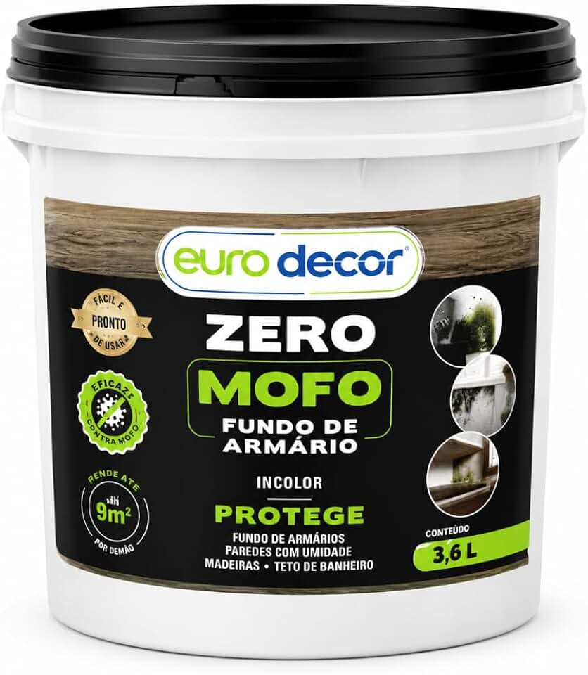 Eurodecor Zero Mofo 3,6kg Tinta Antimofo para Tetos e Paredes | Para Tetos e Paredes