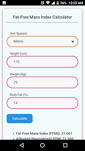 Fat-Free Mass Index Calculator