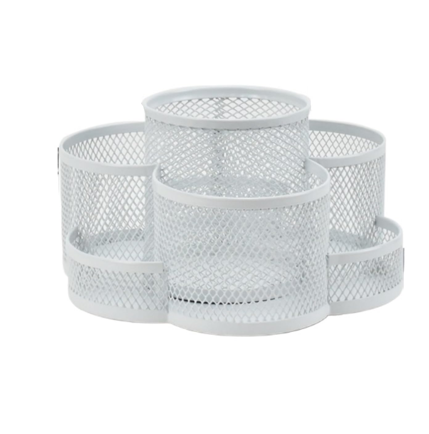 Organizer Scrivania Organizzatore Scrivania Organizer Da Scrivania Girevole A 360 Gradi Per Porta Pennelli Per Trucco In Metallo Cancellabile Con Pennarelli Portapenne da Scrivania ( Color : White , S