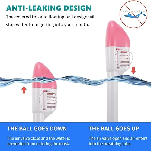 Miniatura 6 de Máscara de esnórquel de cara completa para adultos con sistema de tapa seca, soporte de cámara desmontable, máscara de buceo panorámica antivaho 180