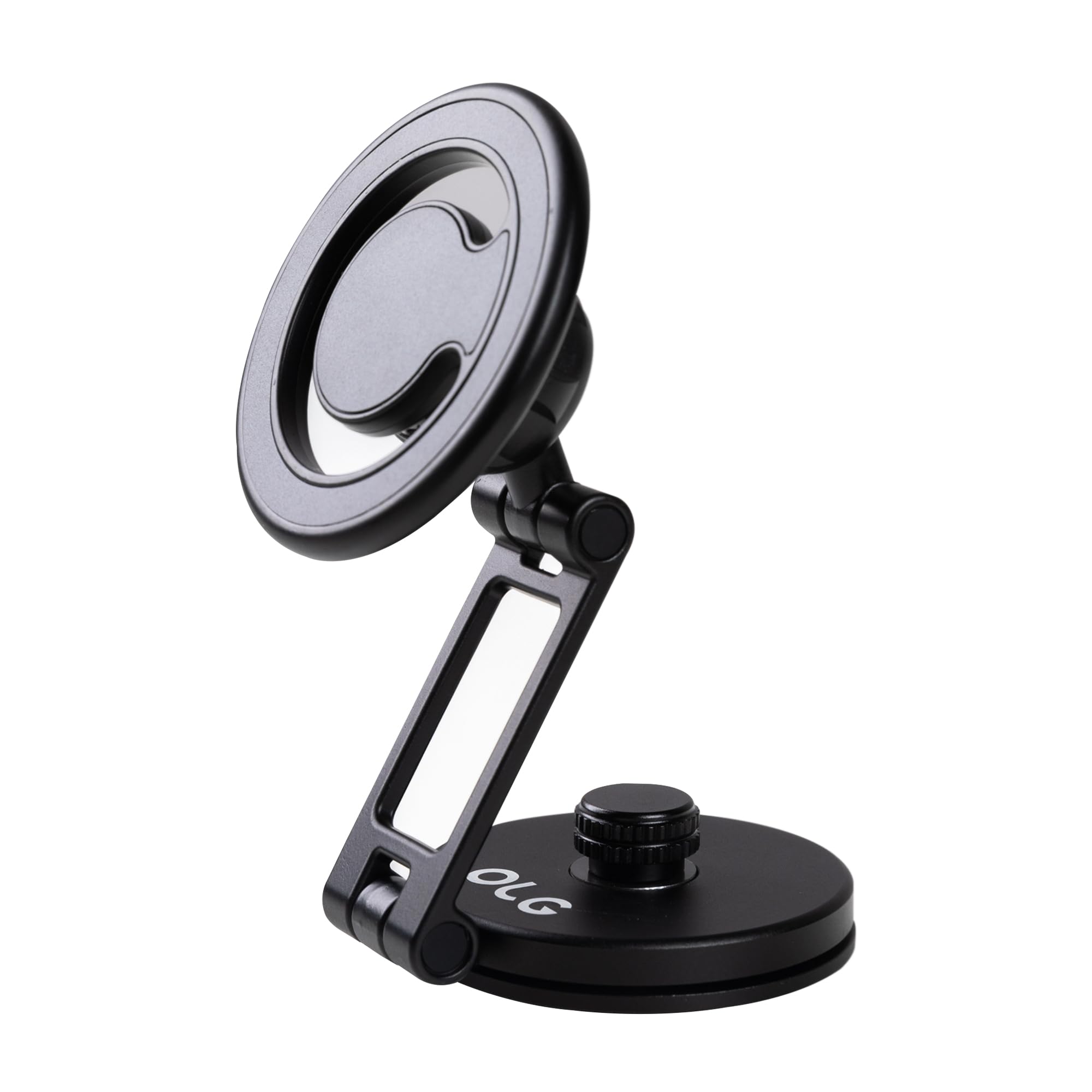 OLG MagSafe Compatible Magnetic Car Phone Holder – Premium Metal, 4000G Strong, 360° Rotation, 180° Angle & Head Adjust, No-Residue Tape