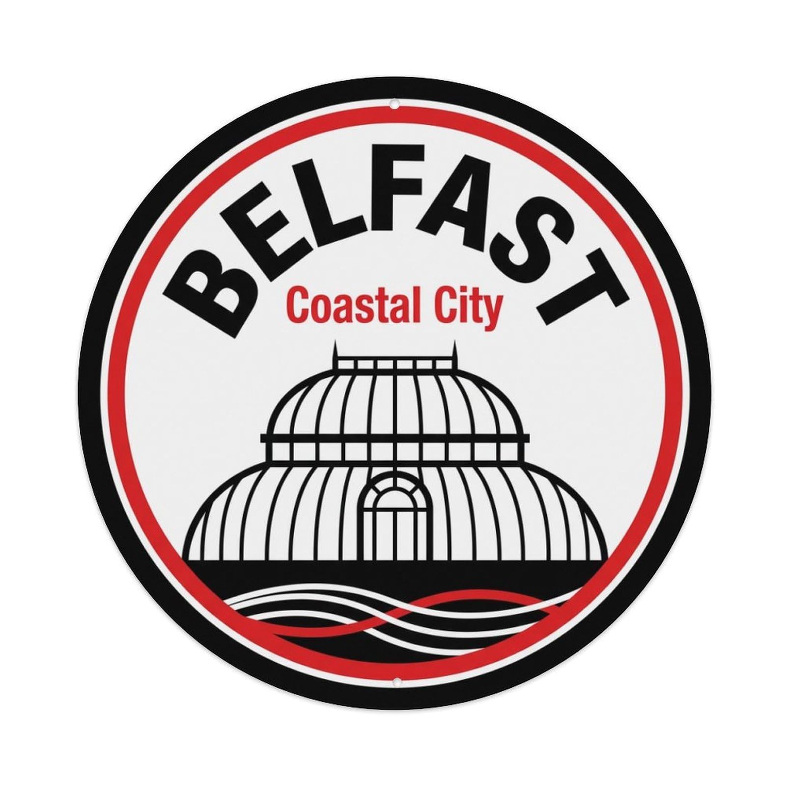 Fyrn Style Metal Tin Sign Vintage Travel Belfast Ireland Portfolio