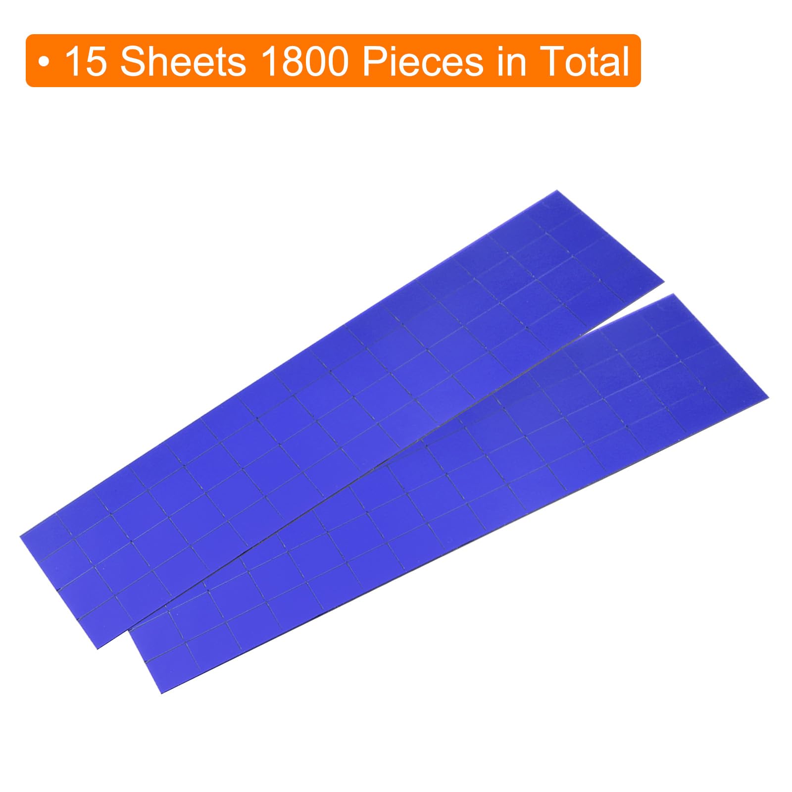 sourcing map 15 Sheet 1800 Pieces Self Adhesive Mirror Mosaic Tiles 10x10mm Small Square Mirror Tiles Sticker Disco Ball Stickers Mini Glass Tiles for DIY Craft Party Home Decoration, Blue - Image 3