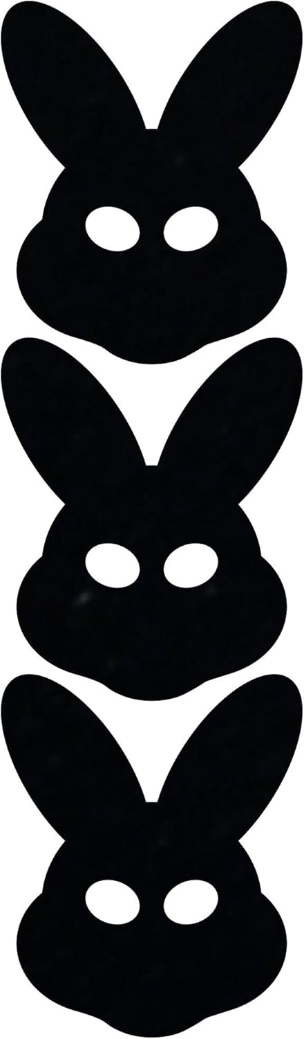 LiteMark Reflective Brown 2 Inch Bunny Sticker Decals for Hard Hats, Helmets, Tool Boxes and More - Pack of 3