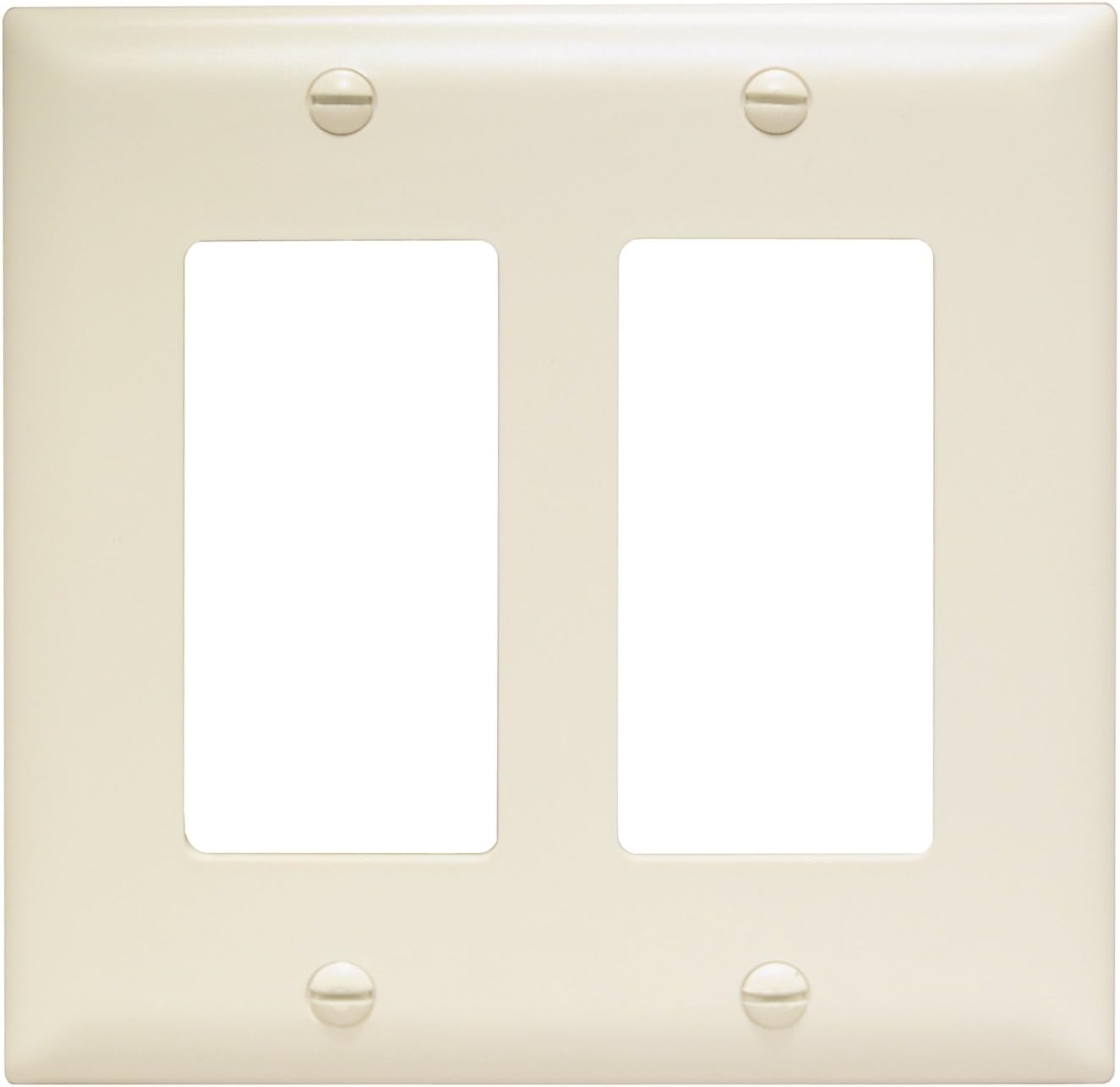 Legrand Pass & Seymour TP26GRYCC15 Trademaster Mid-Size Unbreakable Nylon Wall Plate, 1 Gang, One Decorator Rocker GFCI Cover, Gray (1 Count)
