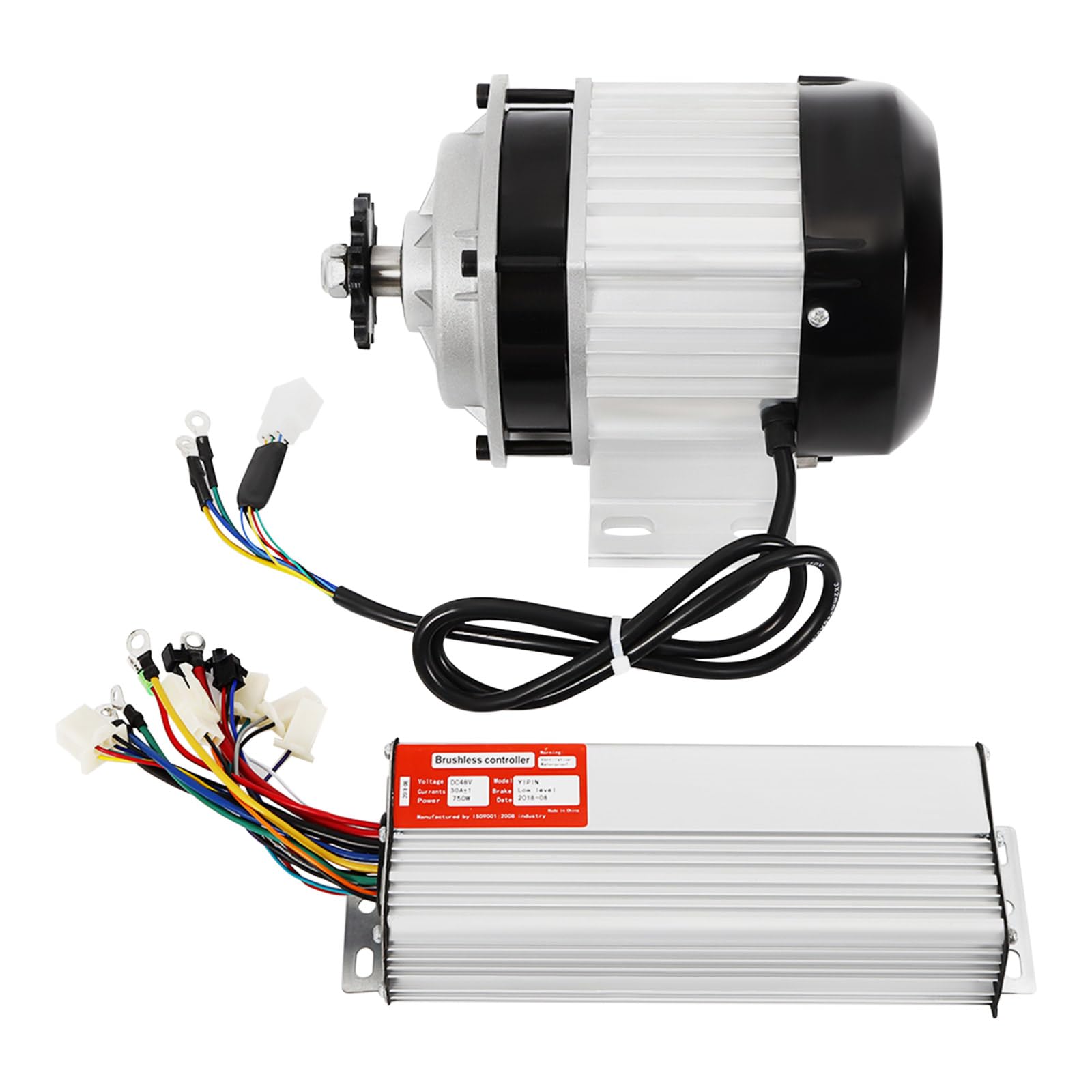 Moteur électrique sans balais 750 W 48 V avec contrôleur pour tricycle E-Bike Moteur DC sans balais