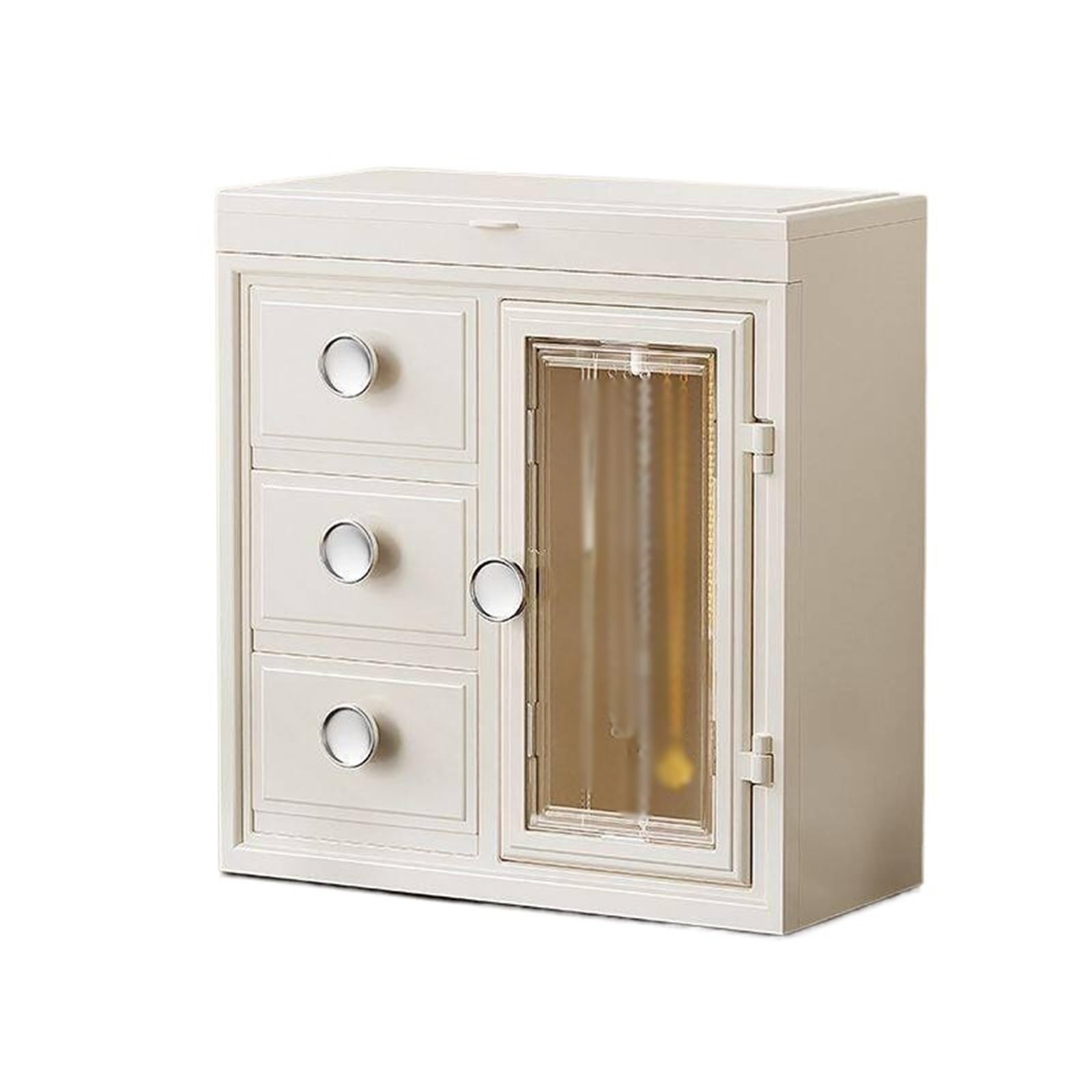 Lh7sRc3kH Jewellery Case Jewelry Storage Box with Mirror Elegant Display Stand for, Necklaces, Stud Earrings, and
