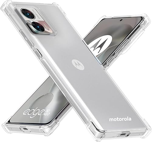 Funda para Motorola Edge 30 NeoMoto Edge 30 Lite Clear TPU Cuatro Esquinas Cubierta Protectora Transparente Suave Funda