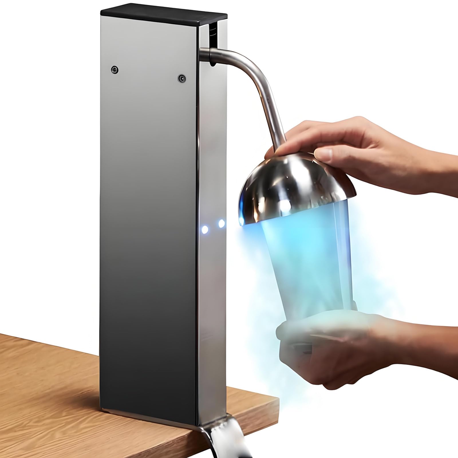 Sbrinatore per Bicchieri, Raffredda a -13℉ in 8 Secondi, Macchina Elettrica per Il Raffreddamento dei Bicchieri per Gestori di Ristoranti, Acciaio Inox