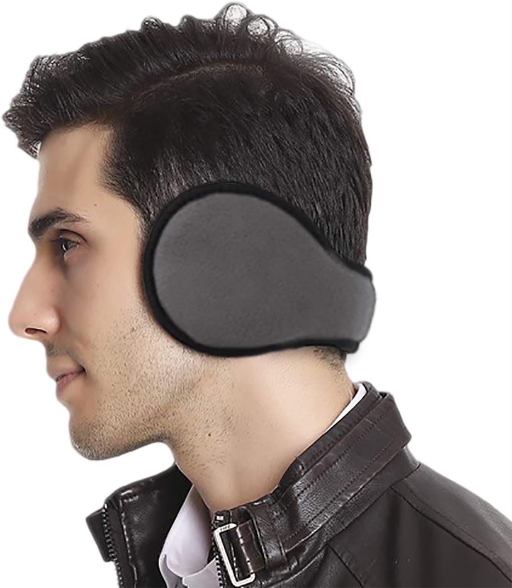 Eianru Polar Fleece Ear Cover Foldable Wrap Winter Accessory Outdoor EarMuffs,Gray