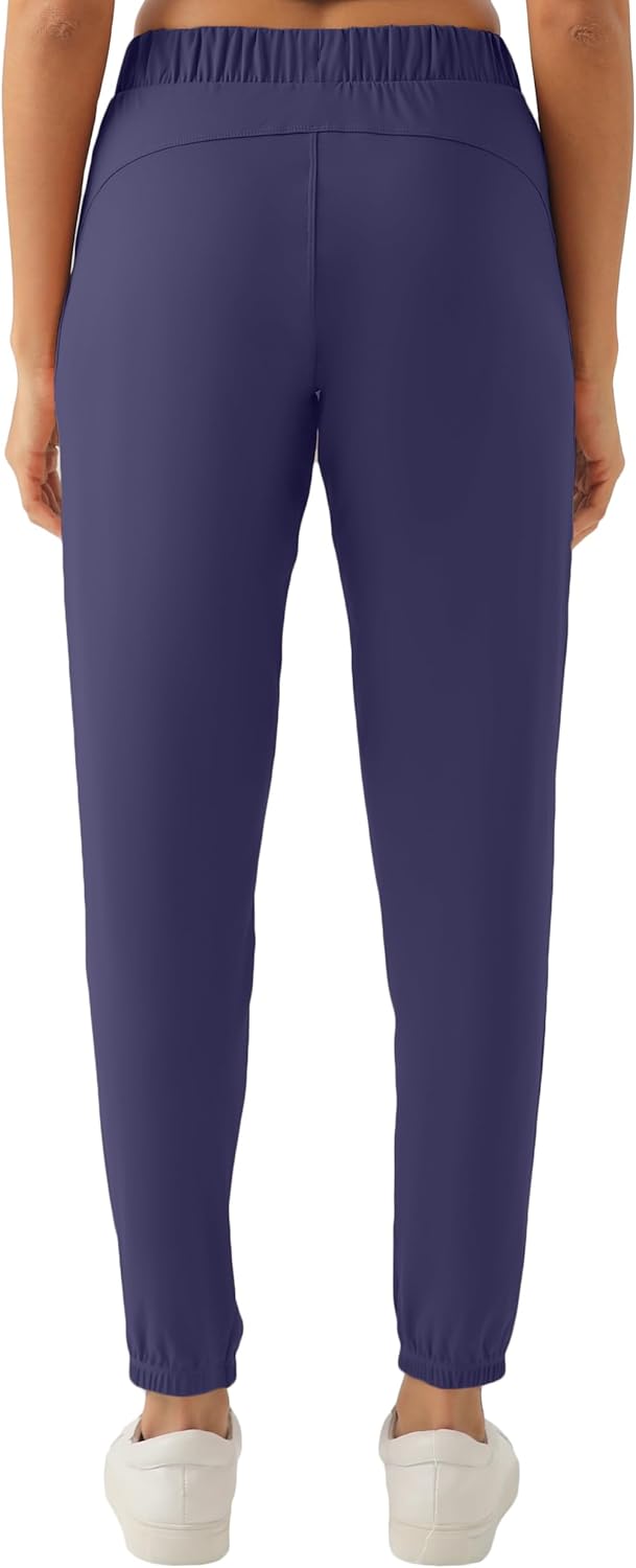 Haowind Women's High-Stretch Workout Joggers with Deep Zipper Pockets - Elastic Waist Yoga Pants for Running Travel Lounge - Image 6