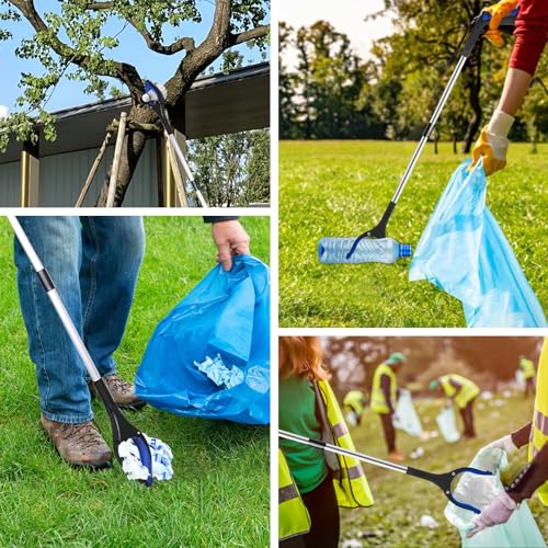 2-Pack Grabber Reacher Tool, 34" Foldable Reacher Grabber Pickup Tool with 90° Anti-Slip Rotating Jaw & Magnets, 4" Wide Claw Opening Reachers for Seniors, Trash Picker Tool - Image 7