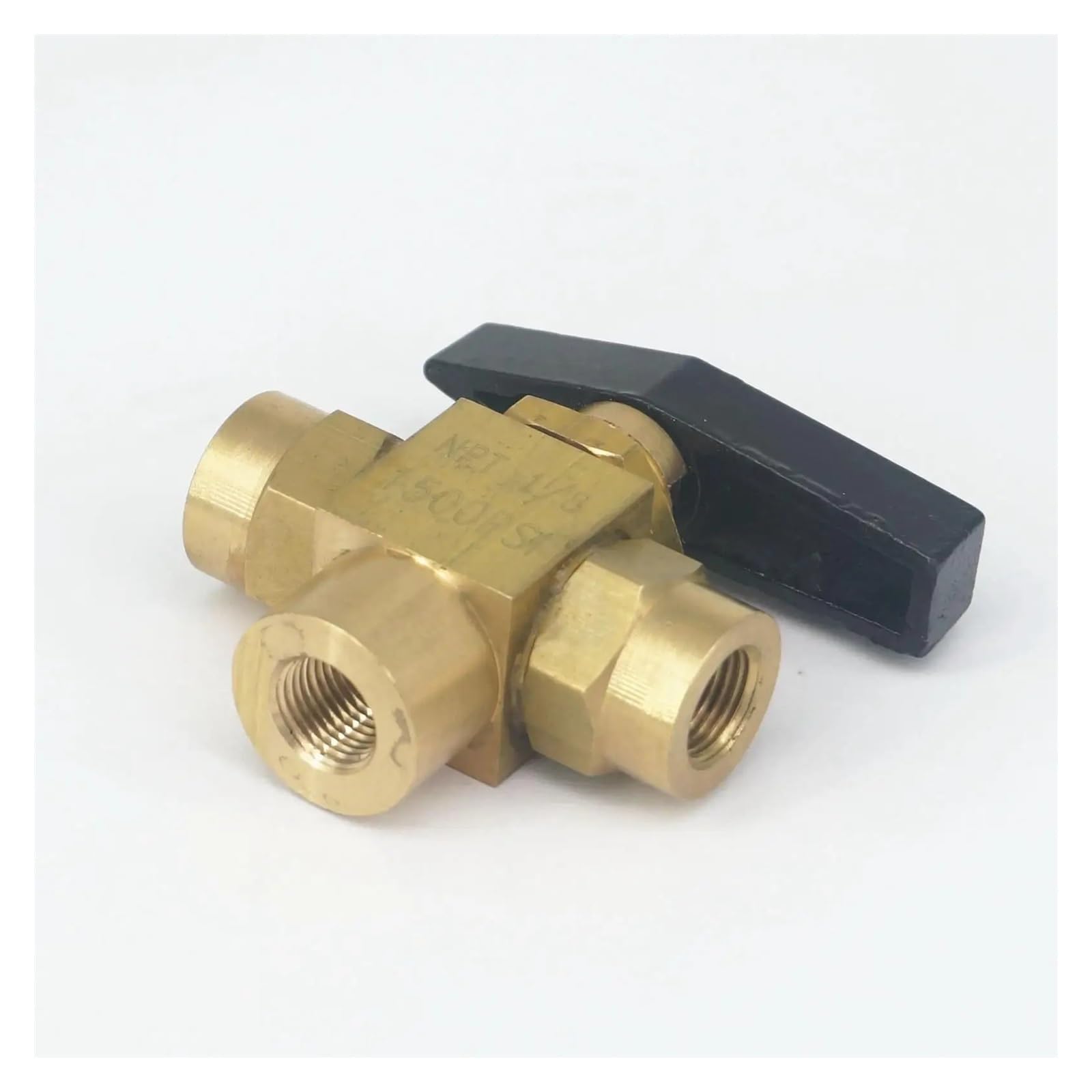 Czmdkexm Women's One Color 1/8" Npt L-Port Brass Ball Valve 1500 Psi Plumbing Propane Gauge Water Gas Oil Fuel