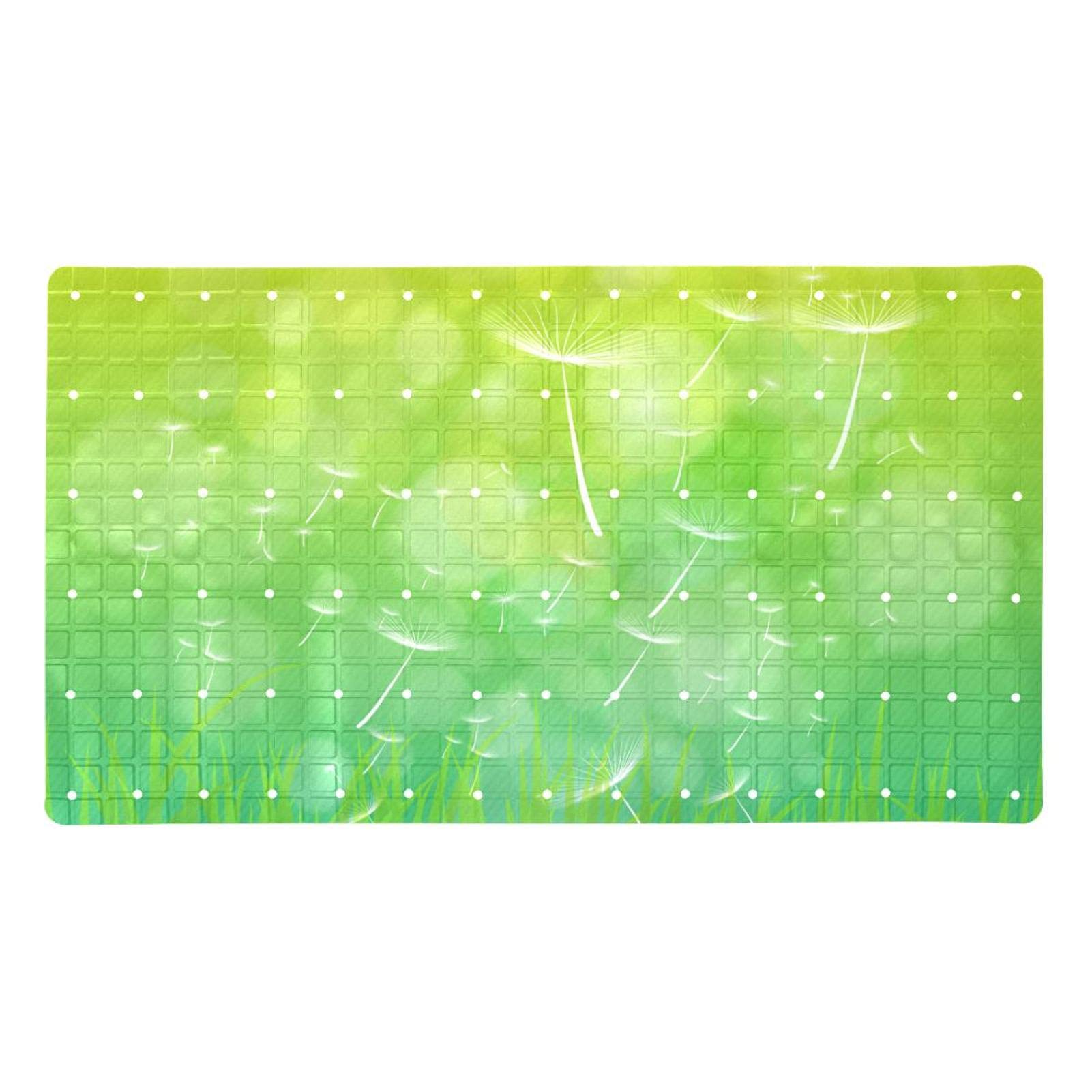 Tapis de bain antidérapant baignoire PVC rectangulaire à trous