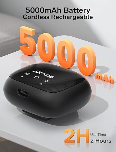 Miniatura 2 de Masajeador de espalda baja, almohadilla térmica inalámbrica con masajeador para aliviar el dolor de espalda, 47-60 pulgadas, almohadilla térmica