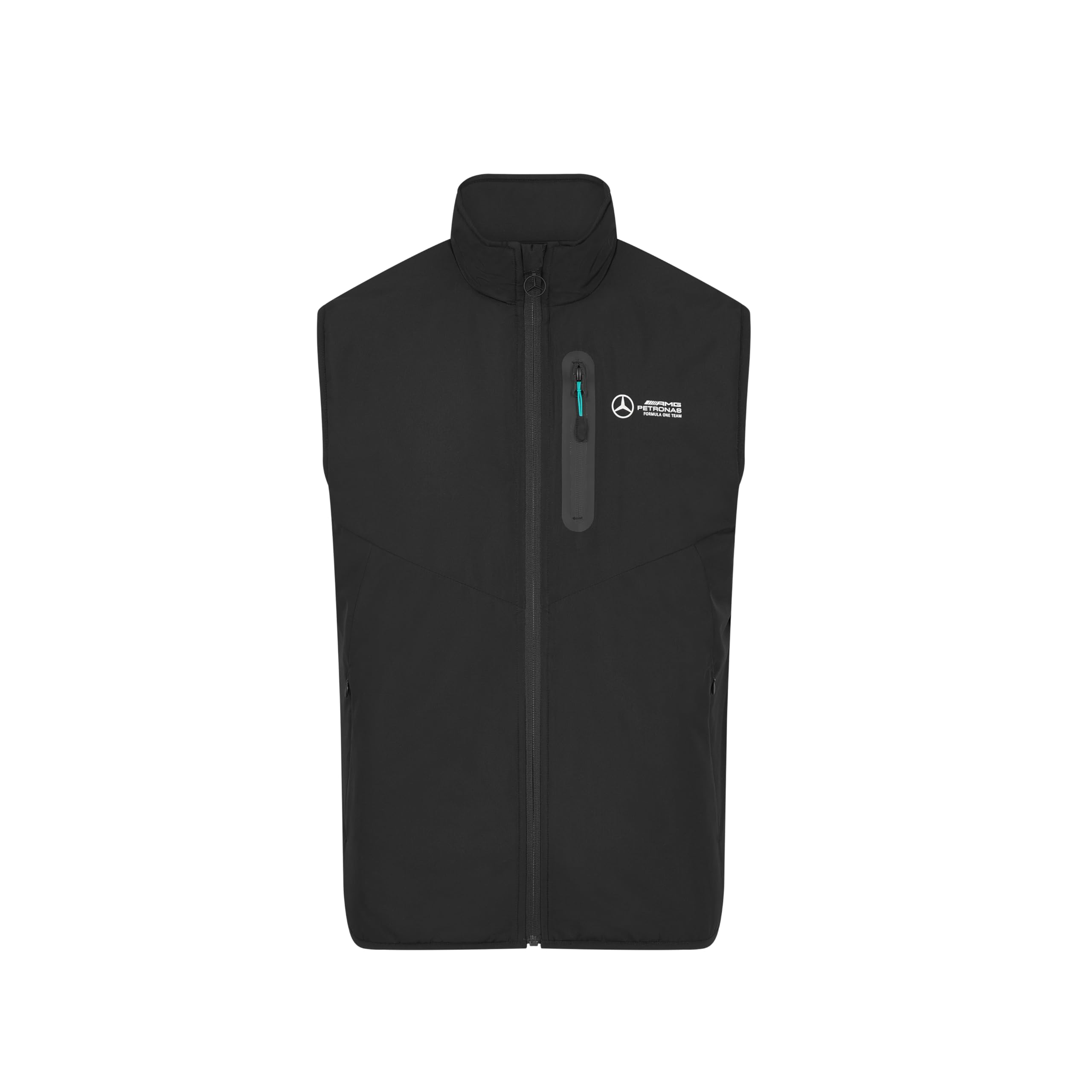 Mercedes AMG Petronas Chaleco de hombre F1 con acolchado Thermore - Negro - Tamaño: M