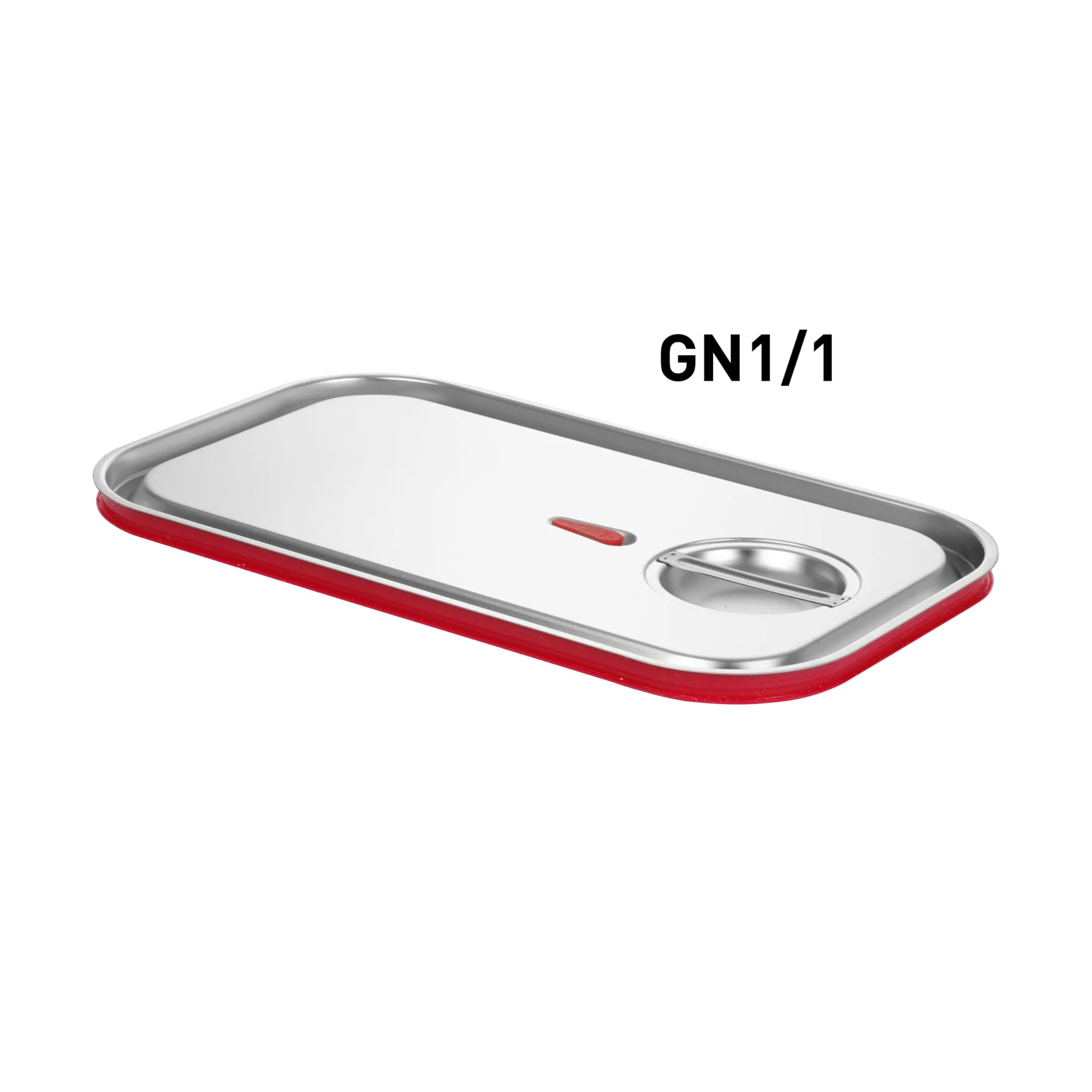 HENDI Coperchio per Contenitore GN 1/1, in Acciaio Inossidabile, con Bordo in Silicone e Valvola di Vuoto, Chiusura Ermetica, Resistente da -40° a 121°C, 530x325mm