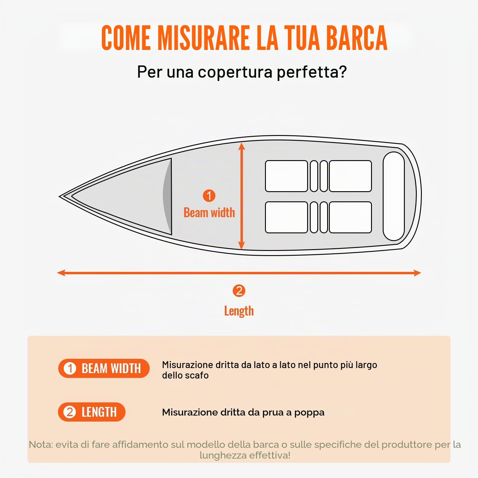VEVOR Telo Copribarca Impermeabile Telo Copribarca Lunghezza 518-579cm Larghezza 243cm Scafo a V Telo Protettivo per Barca 600D Oxford Anti-UV con Borsa Barca a Motore da Traino Yacht