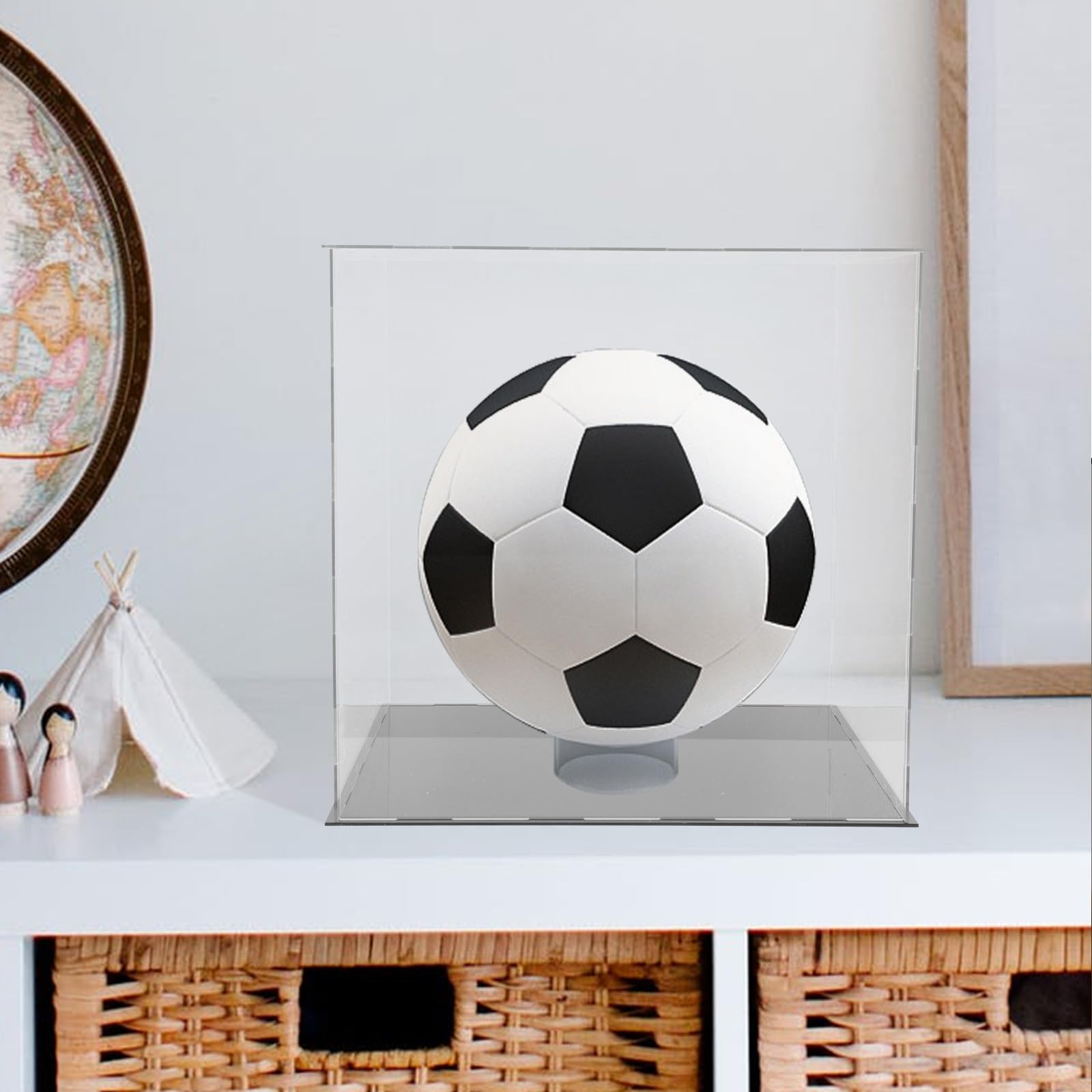 Acrílico Transparente Caja de Exhibición para Baloncesto y Fútbol