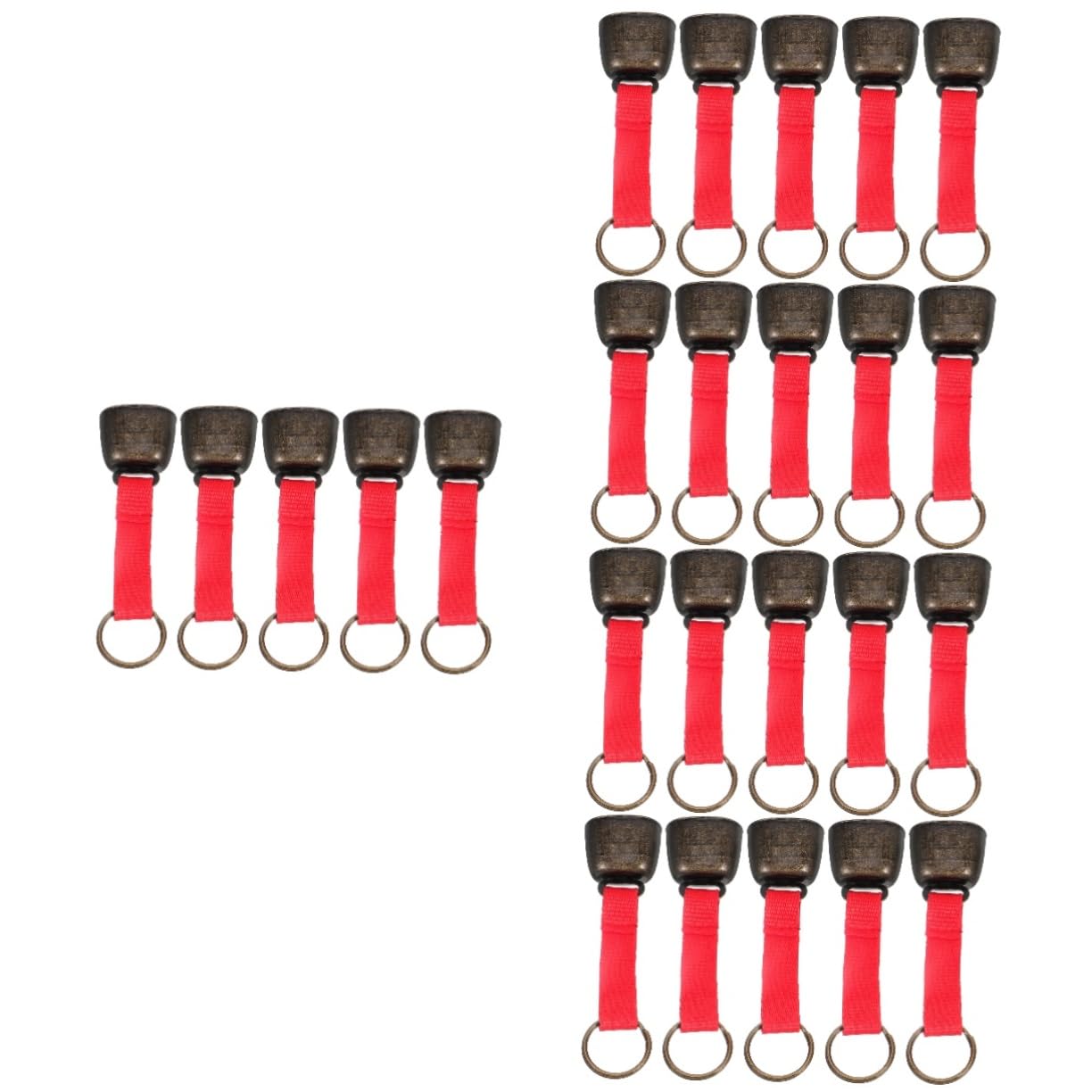 SUPVOX Bear Warning Bell Set 5pcs Metal Bells for Climbing for Outdoor Pet and Cattle Protection